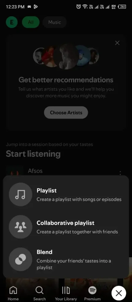 Spotify app interface image